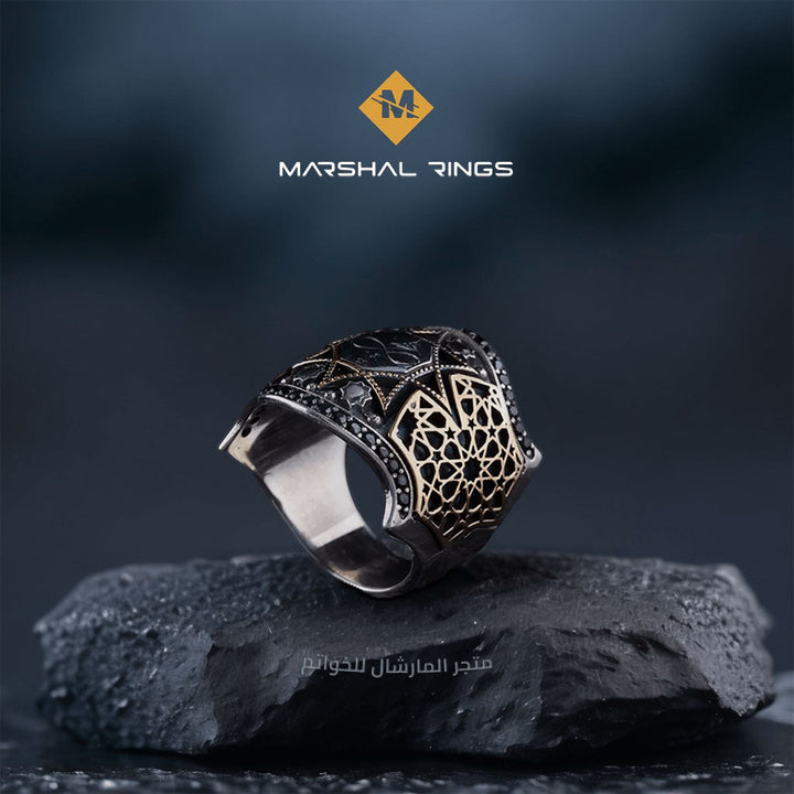 خاتم فضة 925 رجالي برمز اللانهاية مع زركون لامع - متجر المارشال للخواتم الرجالية 2