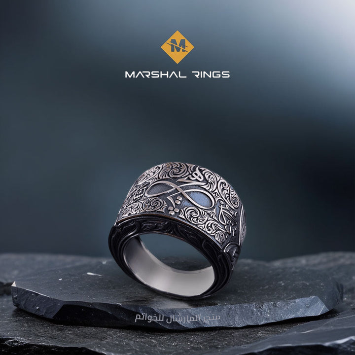 خاتم فضة 925 رجالي رمز الثقة والأناقة - متجر المارشال للخواتم الرجالية 1