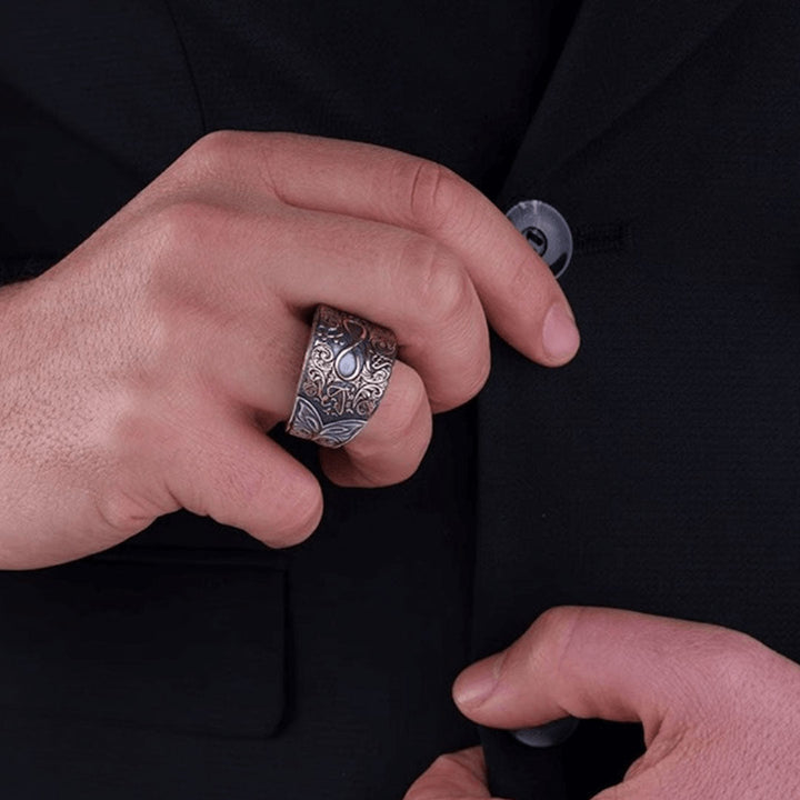 خاتم فضة 925 رجالي رمز الثقة والأناقة - متجر المارشال للخواتم الرجالية 2