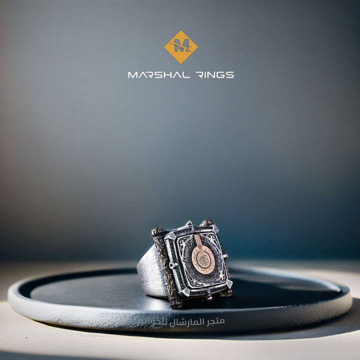 خاتم فضة رجالي 925 اسلامي ملكي - متجر المارشال للخواتم الرجالية 1