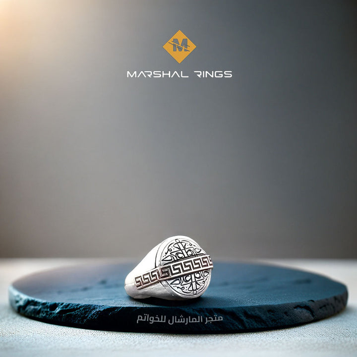 خاتم فضة 925 رجالي نقش السلطان يافوز سليم - متجر المارشال للخواتم الرجالية 2