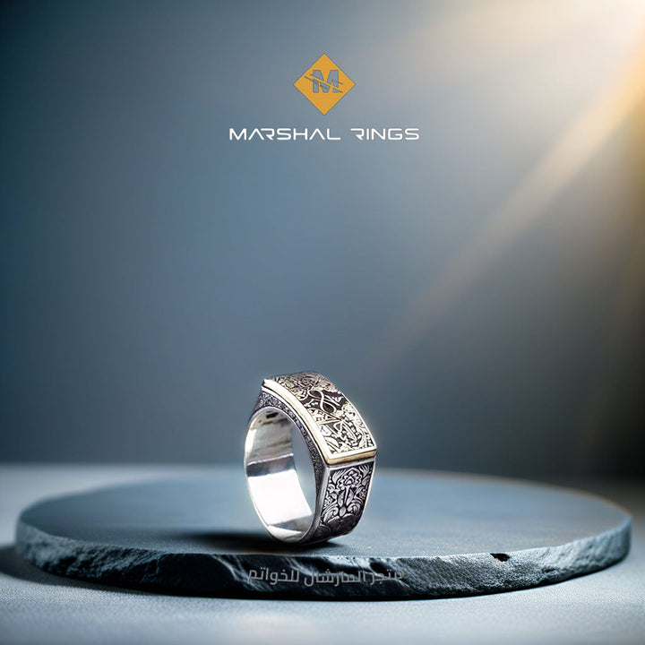خاتم فضة 925 رجالي تصميم مر للأبد - متجر المارشال للخواتم الرجالية 1